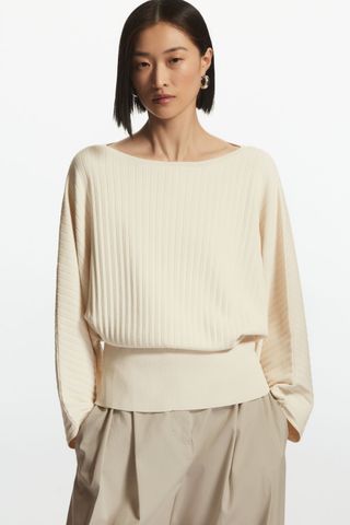 COS + Loose-Fit Ribbed Knitted Top