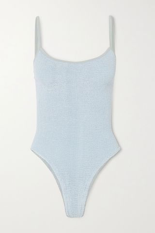 Hunza G + Maria Seersucker Swimsuit
