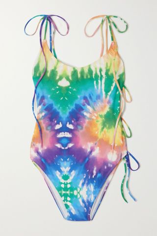 Ack + Tintarella Cutout Tie-Dyed Swimsuit