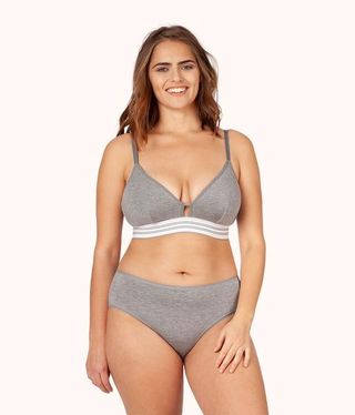 Lively + The All-Day Busty Bralette in Heather Gray