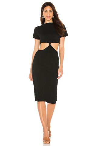 LNA + Mayer Tee Dress in Black