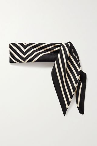 Lescarf + No. 16 striped silk-twill scarf