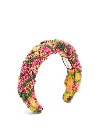 Gucci + Braided Wool-Blend Tweed Headband
