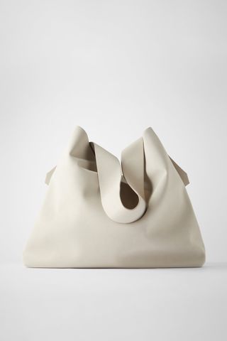 Zara + Rubberised Maxi Bucket Bag