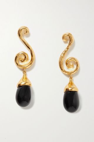 Sophie Buhai + Spiral Gold Vermeil and Glass Earrings