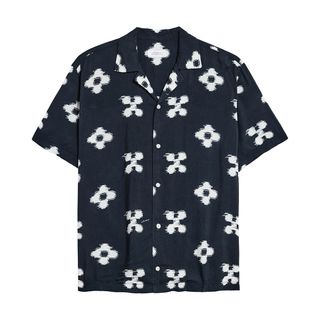 Saturdays NYC + Canty Ikat Floral Short Sleeve Button-Up Camp Shirt