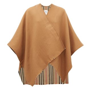 Burberry + Charlotte Nova-Stripe Oversized Wool Scarf