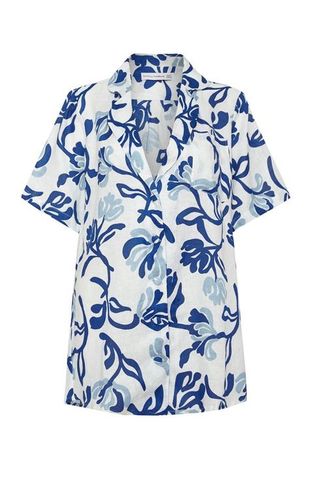 Faithfull the Brand + Charlita Shirt Dress in Ensola Floral Blue