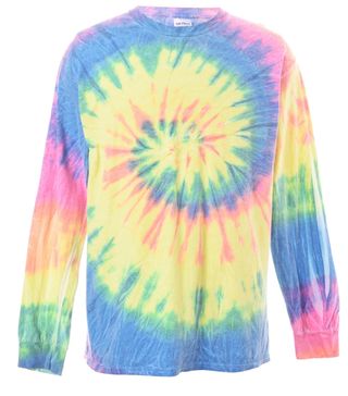 Beyond Retro + Unisex 1990s Tie Dyed Printed T-Shirt