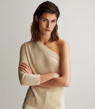 Massimo Dutti + Ribbed Asymmetric Sleeve