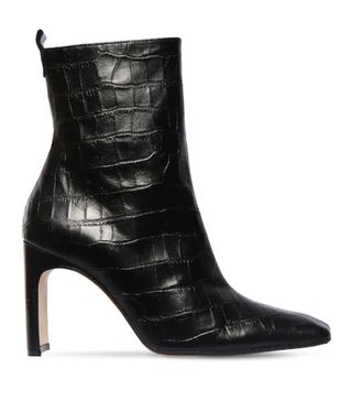 Miista + Marcelle Croc Embossed Leather Boot