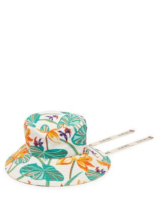 Loewe Paula's Ibiza + Waterlily-Print Cotton Bucket Hat