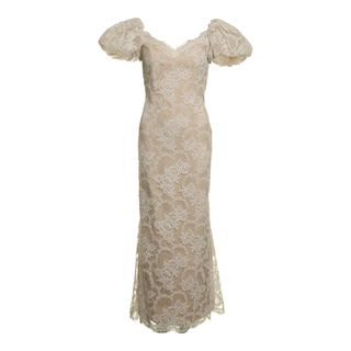 Victor Costa + 1980's Victor Costa, Ivory Chantilly Vintage Lace Dress