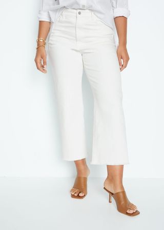 Mango + Mid Waist Culotte Jeans