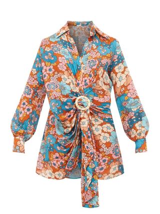 Dodo Bar or + Lora Floral-Print Gathered Dress
