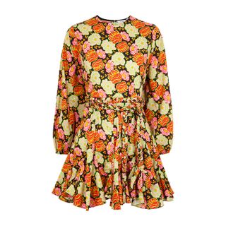 Rhode + Ella Floral-Print Cotton Mini Dress
