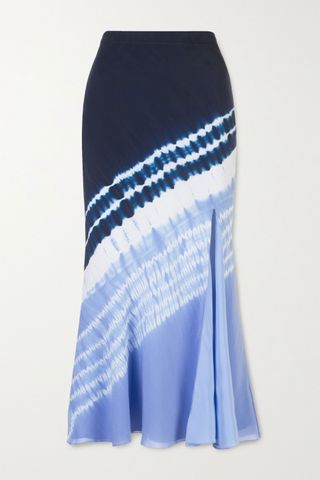 Altuzarra + Sachiko Tie-Dyed Silk Crepe de Chine Midi Skirt