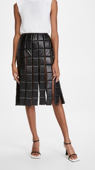 A.W.A.K.E. Mode + Vegan Leather Tiled Skirt