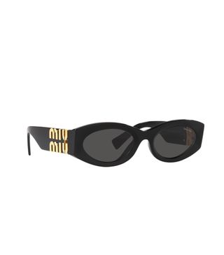 Miu Miu Eyewear + MU 11WS Black Sunglasses