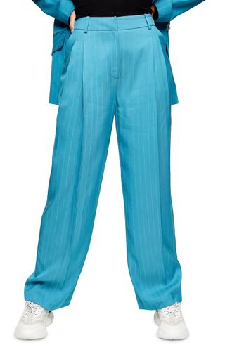 Topshop + Stripe Jacquard Trousers