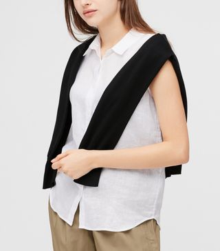 Uniqlo + 100% Premium Linen Sleeveless Shirt