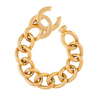 Susan Caplan Vintage + 1995 Vintage Chanel Turn Lock Bracelet