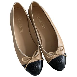 Chanel + Leather Ballet Flats