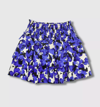 Who What Wear x Target + Smocked Ruffle A-Line Mini Skirt