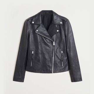 Mango + Leather Biker Jacket