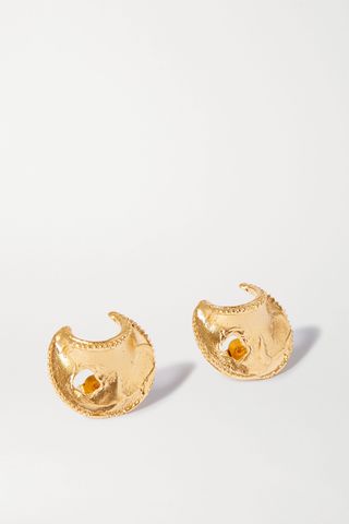 Alighieri + The Shield of Poetry Gold-Plated Earrings