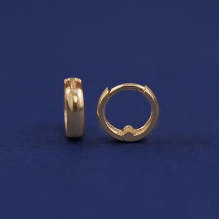 Automic Gold + Mini Thick Huggie Hoops
