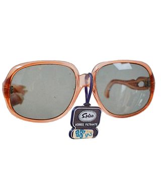 Vintage + 1970s 80s Deadstock Orange Frame Big Lens Sunglasses