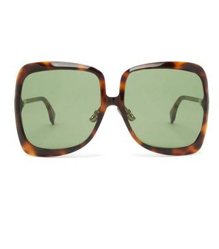 Fendi + Oversized Tortoiseshell Sunglasses