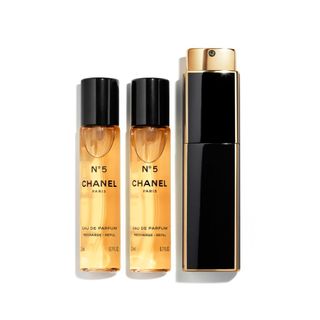 Chanel + No. 5 Eau de Parfum Purse Spray, Three x 20ml