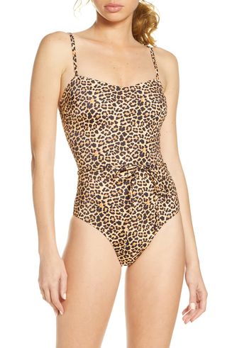 Chelsea28 + Easy Retro Leopard Print One-Piece Swimsuit