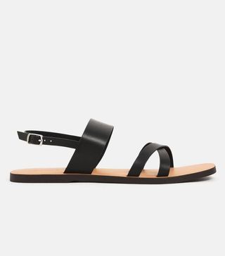 Charles & Keith + Two-Tone Thick Strap Flats