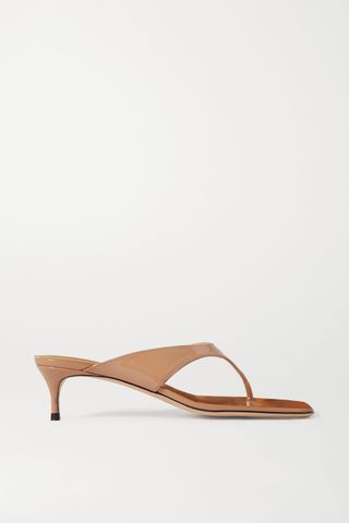 By Far + Jackie Patent-Leather Sandals