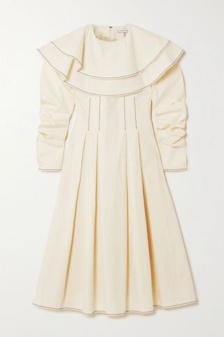 Rejina Pyo + Faye Ruffled Pleated Cotton Midi Dress