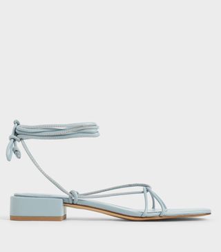 Charles & Keith + Strappy Ankle Tie Sandals