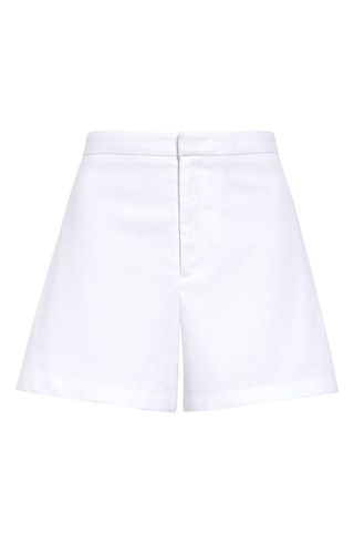 Leith + Side Pleat Tailored Linen Blend Shorts