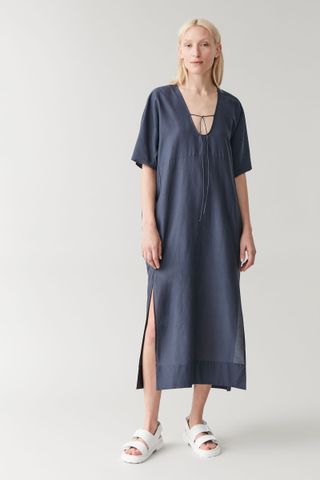COS + Cotton Mulberry-Silk Kaftan Dress