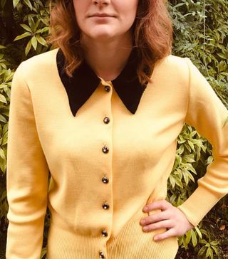 Vintage + Yellow Forties Style Vintage Cardigan