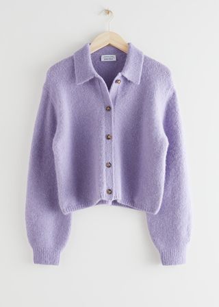 & Other Stories + Wool Blend Tortoise Button Cardigan