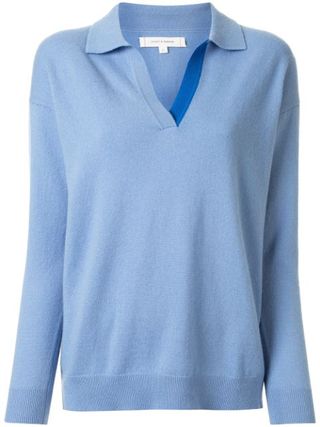 Chinti and Parker + Collared V-Neck Jumper