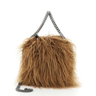 Stella McCartney + Falabella Fold Over Crossbody Bag Faux Fur Mini