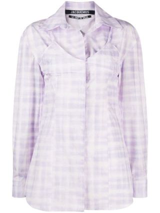 Jacquemus + Jacquemus Valensole Cut-Out Checked Shirt