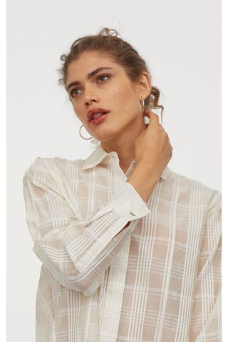 H&M + Long Silk-Blend Shirt