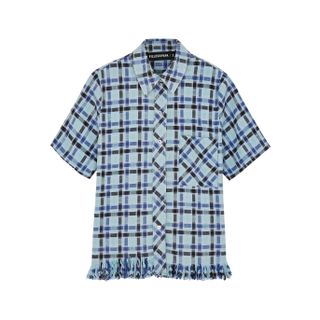 Filles À Papa + Blue Checked Brushed Cotton Shirt