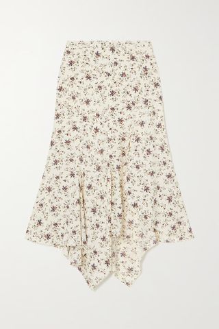Veronica Beard + Mac Floral-Print Silk Crepe De Chine Skirt