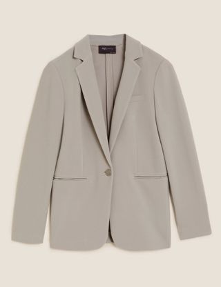 M&S Collection + Jersey Crepe Single Breasted Blazer